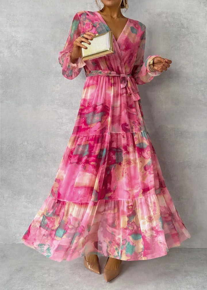 Felicity - Κομψό Floral Swing Maxi Φόρεμα