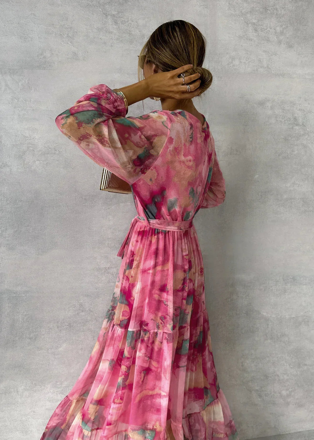 Felicity - Κομψό Floral Swing Maxi Φόρεμα