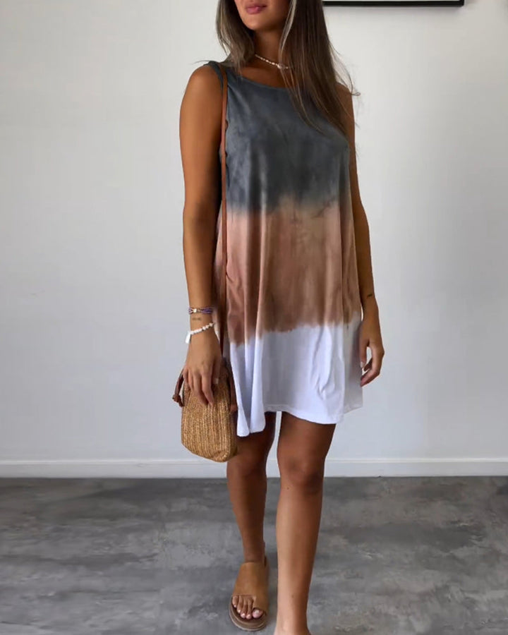 Τζόσι - Μίνι Φόρεμα με Gradient Tie Dye Εκτύπωση