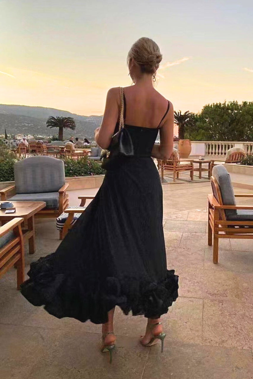Αριάνα | Κομψό Ρο flowing Φόρεμα