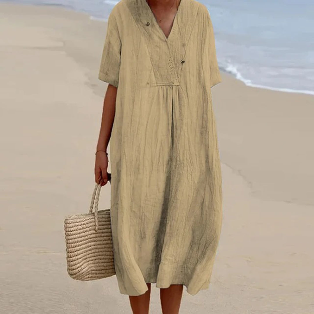 Quinley - Φόρεμα Maxi Ελαφρύ Εμπνευσμένο από Vintage για Γυναίκες