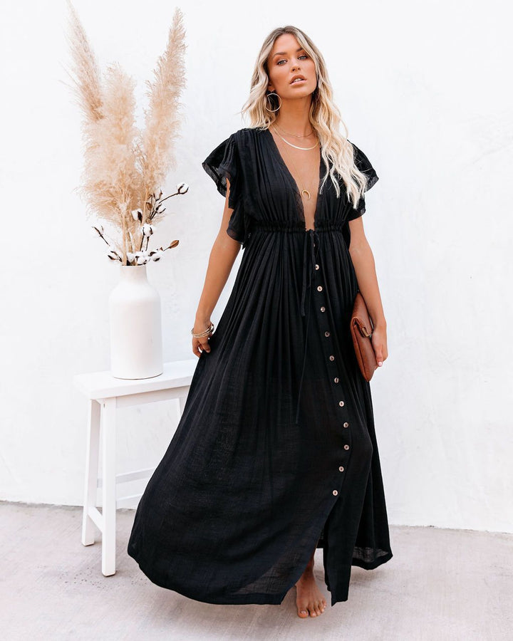 Audra - Μπoχο V-Neck Κιμόνο Παραλιακό Φόρεμα