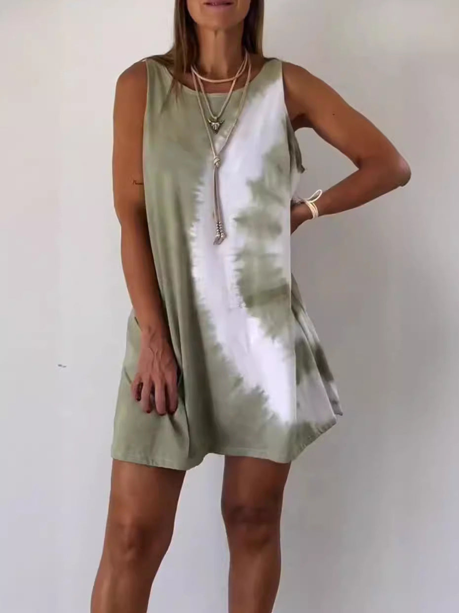 Τζόσι - Μίνι Φόρεμα με Gradient Tie Dye Εκτύπωση