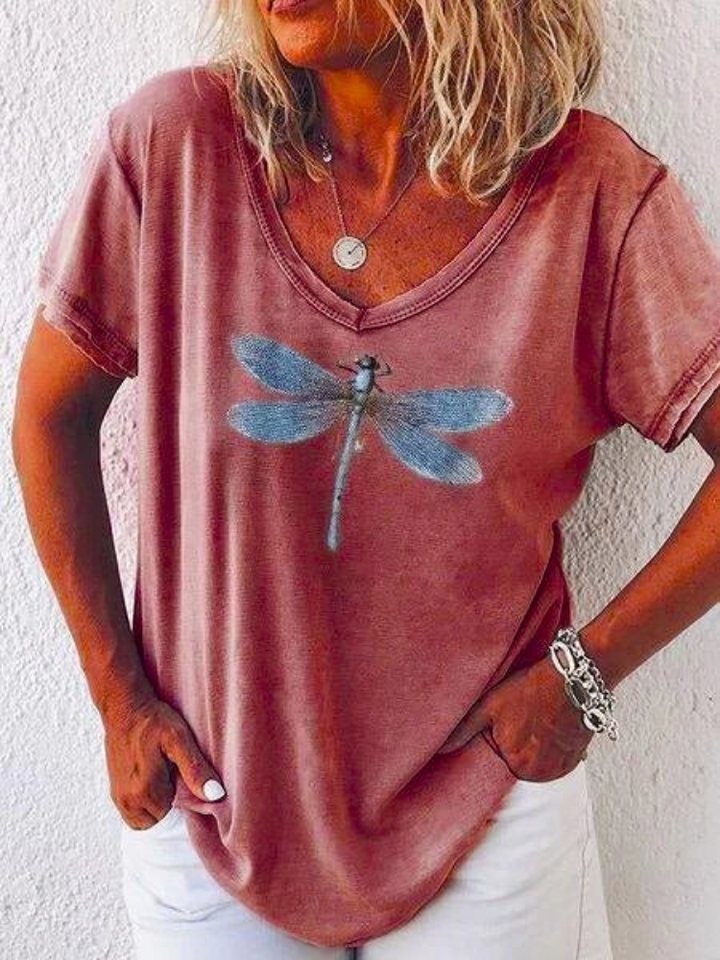 Estelle | T-Shirt με V-Λαιμό