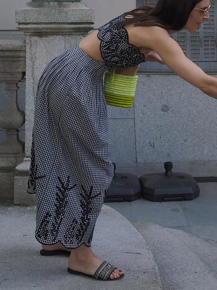 Clara - Κομψό Φόρεμα Gingham
