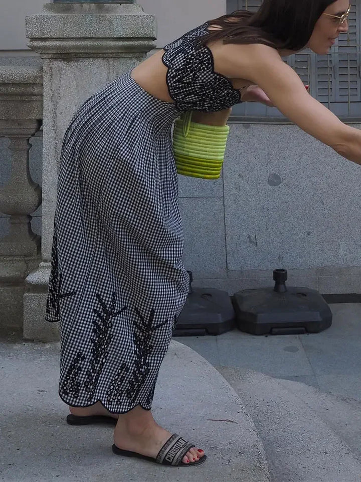 Clara - Κομψό Φόρεμα Gingham