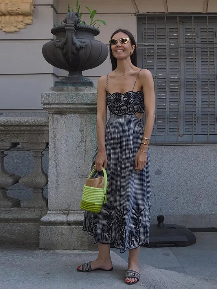 Clara - Κομψό Φόρεμα Gingham