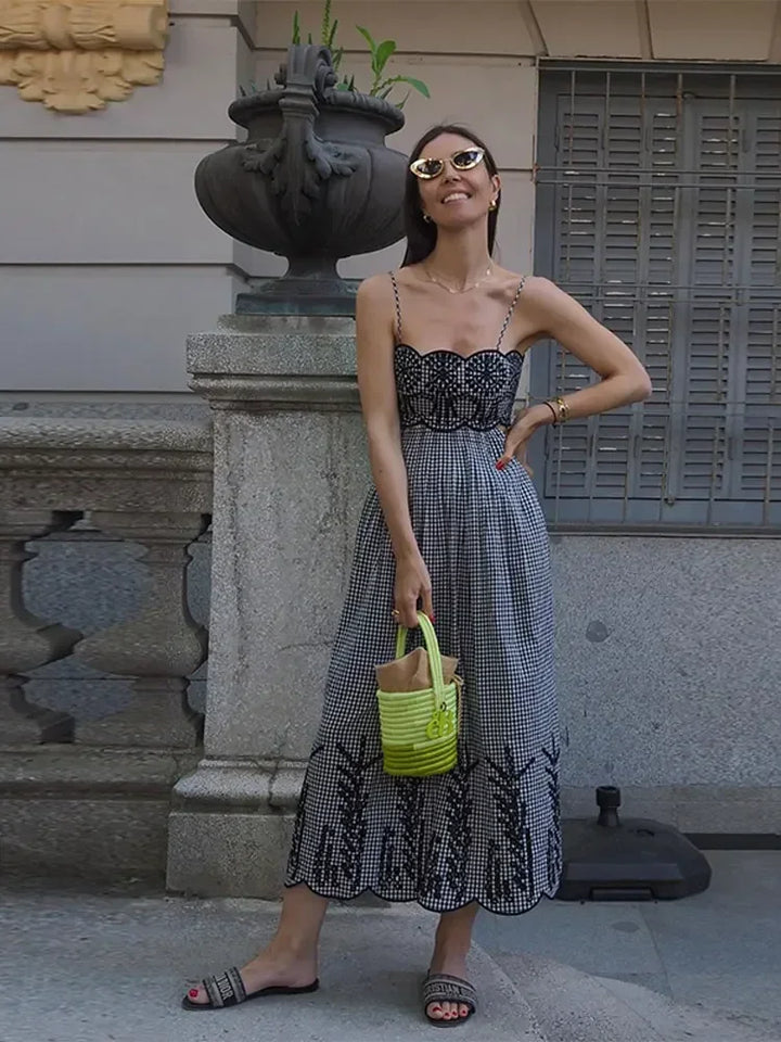 Clara - Κομψό Φόρεμα Gingham