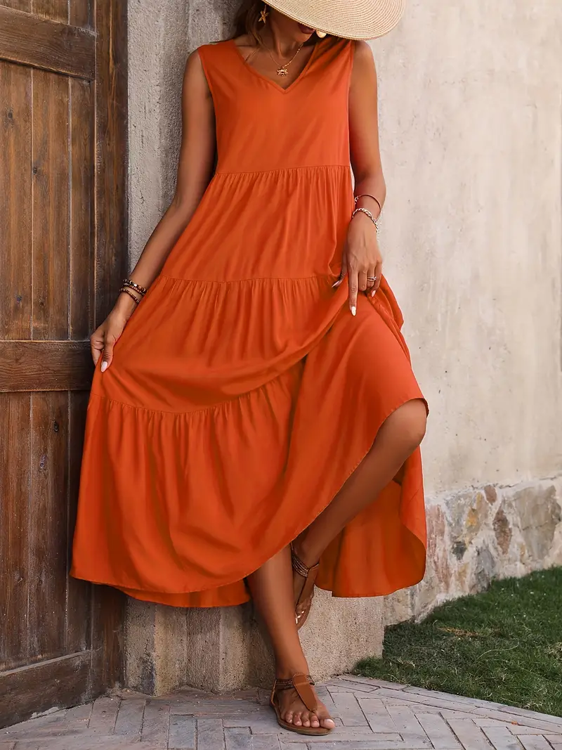 Lone - Κ Casual Loose-Fit Φόρεμα με Ραφή στο Τελείωμα