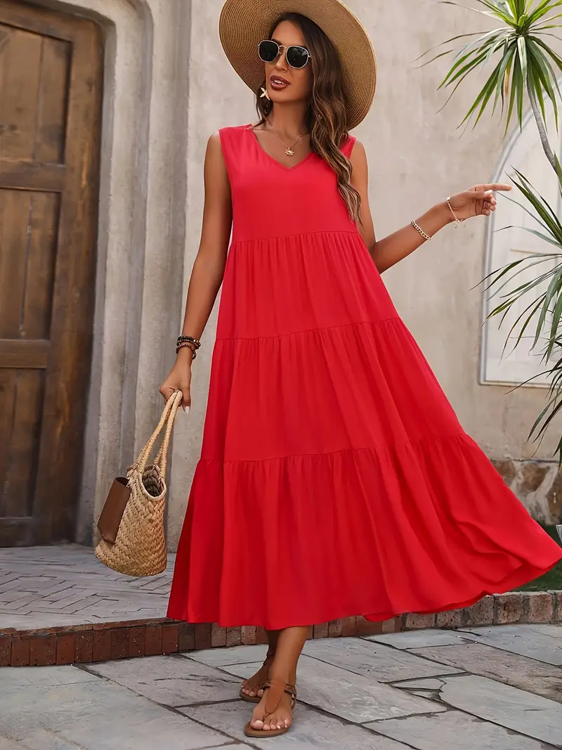 Lone - Κ Casual Loose-Fit Φόρεμα με Ραφή στο Τελείωμα