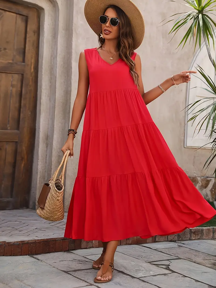 Lone - Κ Casual Loose-Fit Φόρεμα με Ραφή στο Τελείωμα