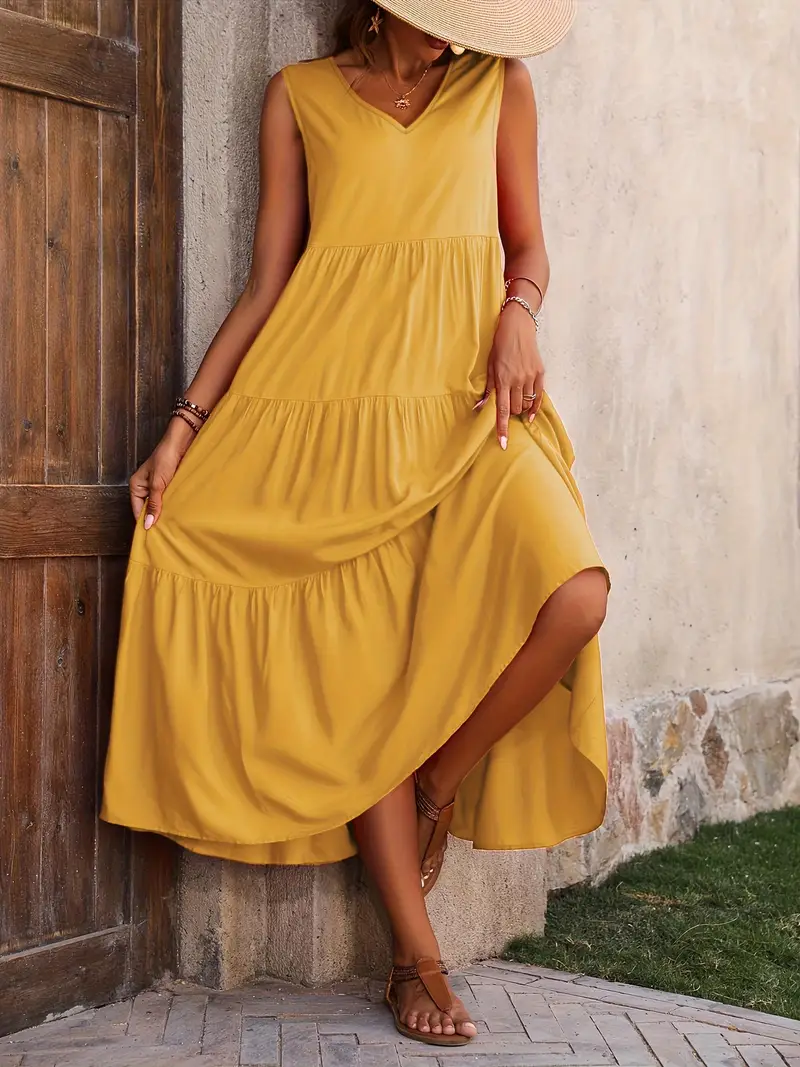 Lone - Κ Casual Loose-Fit Φόρεμα με Ραφή στο Τελείωμα