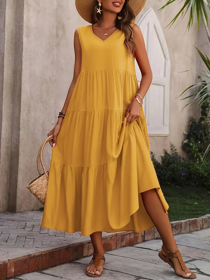 Lone - Κ Casual Loose-Fit Φόρεμα με Ραφή στο Τελείωμα