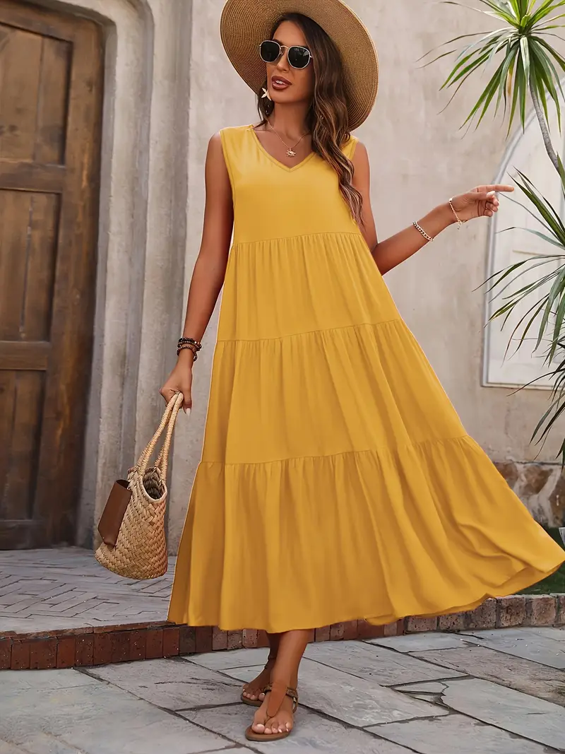Lone - Κ Casual Loose-Fit Φόρεμα με Ραφή στο Τελείωμα