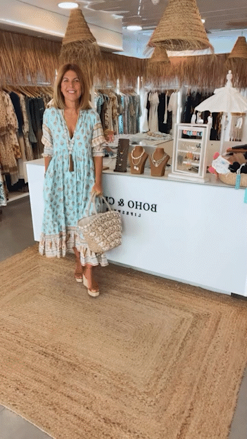 Jasmine - Χαλαρό Maxi Φόρεμα με Μακριά Φανελάκια Boho