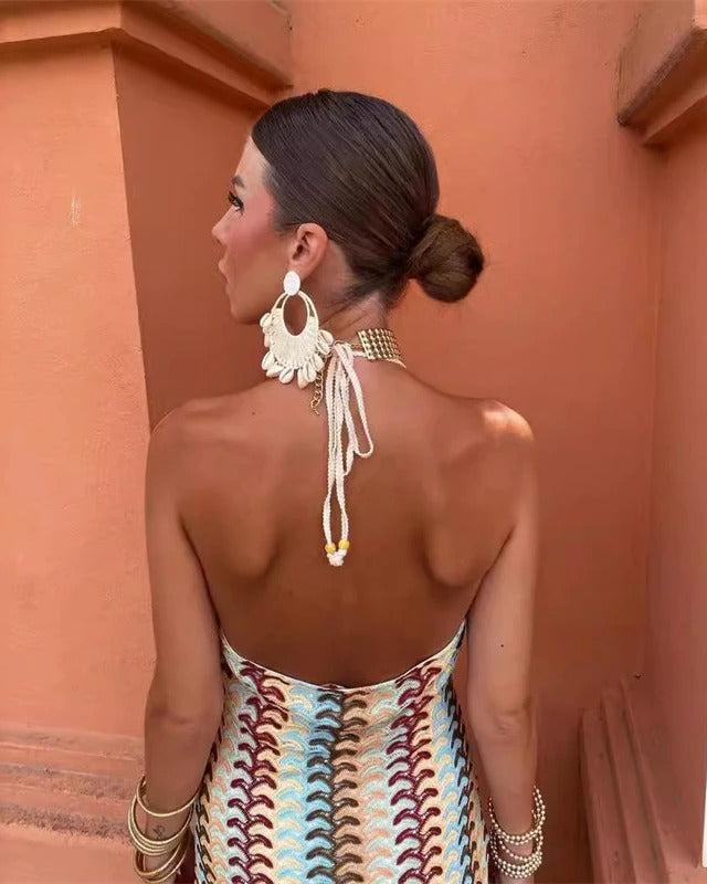 Σαλοπέτα Παραλίας Charlotte - Boho Πλεκτή